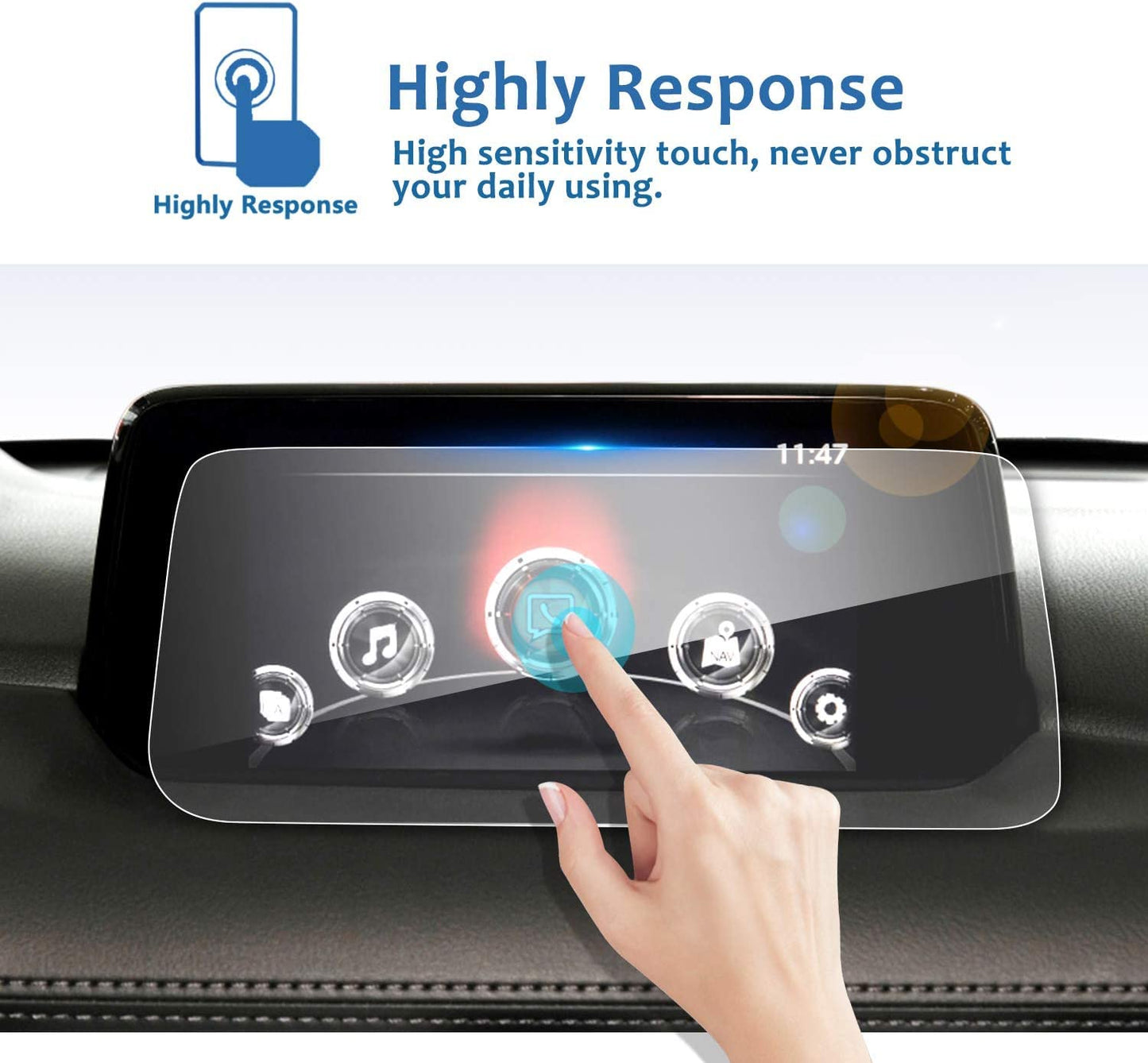 PROTECTERR® Aftermarket Android Car Stereo (Universal) (10 Inch) Touchscreen Protector Guard (Copy)