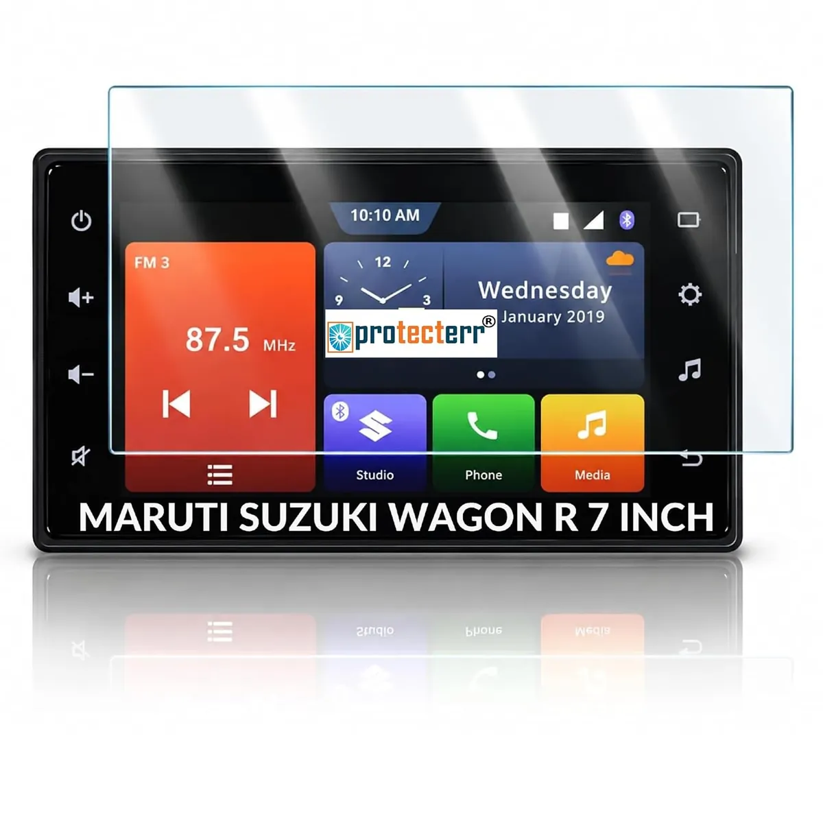Maruti Suzuki Wagon R 7 inch Screen Protector — shown on the car’s own display, for the Maruti Suzuki Wagon R 7" infotainment display