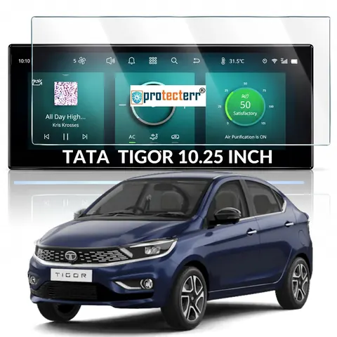 Tata Tigor 10.25 inch Screen Protector — fitted to the Tata Tigor infotainment display