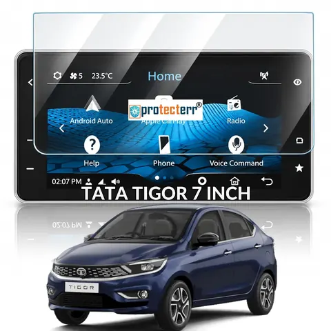 Tata Tigor (2020-2026) 7 inch Screen Protector — fitted to the Tata Tigor infotainment display