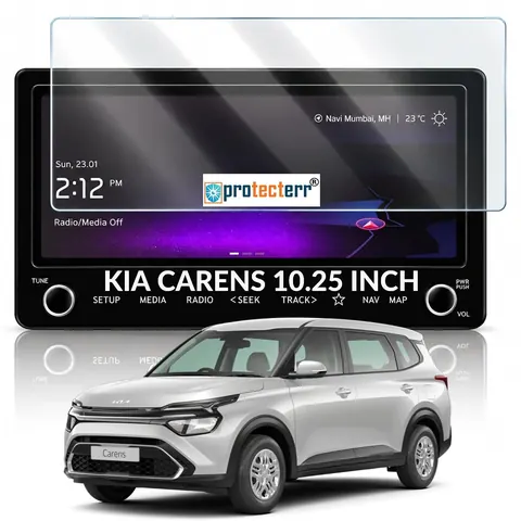 Kia Carens 10.25 inch Screen Protector — fitted to the Kia Carens infotainment display