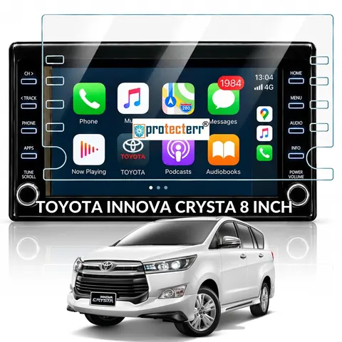 Toyota Innova Crysta 8 inch Screen Protector — fitted to the Toyota Innova Crysta infotainment display