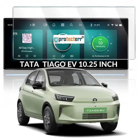 Tata Tiago EV 10.25 inch Screen Protector — fitted to the Tata Tiago EV infotainment display