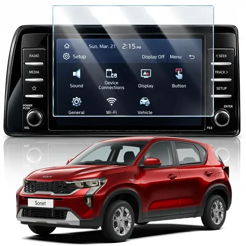 Kia Sonet 8 inch Screen Protector — fitted to the Kia Sonet infotainment display