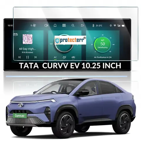 Tata Curvv EV 10.25 inch Screen Protector — fitted to the Tata Curvv EV infotainment display