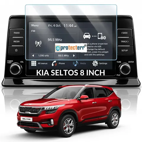 Kia Seltos 8 inch Screen Protector — fitted to the Kia Seltos infotainment display