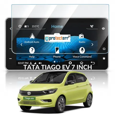 Tata Tiago EV 7 inch Screen Protector — fitted to the Tata Tiago EV infotainment display