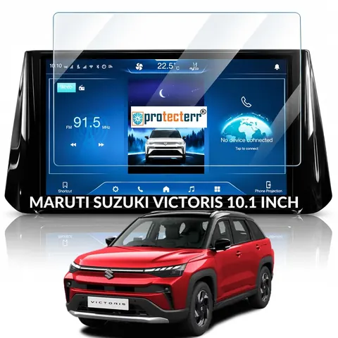 Maruti Suzuki Victoris 10.1 inch Screen Protector — fitted to the Maruti Suzuki Victoris infotainment display