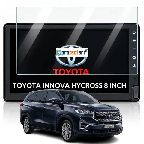 Toyota Innova Hycross 8 inch Screen Protector — fitted to the Toyota Innova Hycross infotainment display