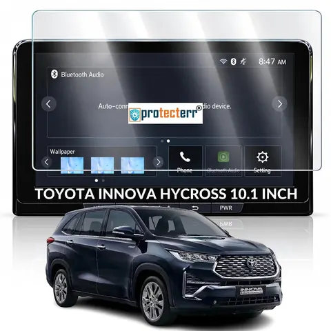 Toyota Innova Hycross 10.1 inch Screen Protector — fitted to the Toyota Innova Hycross infotainment display